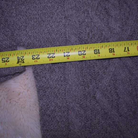 360 Wool Alpaca Blend Brown Cable Knit Sweater Women’s Small High Low Side Zip - Picture 9 of 14